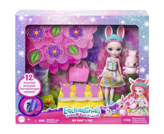 Кукла Enchantimals Друзья-малыши Кролик Бри и Твист (HLK85), изображение 2 Кукла Enchantimals Друзья-малыши Кролик Бри и Твист (HLK85), изображение 2