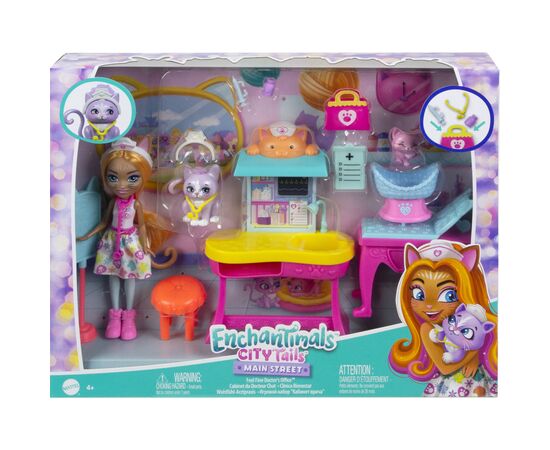 Кукла Enchantimals Медицинский кабинет госпожи Кошечки (HLH22)