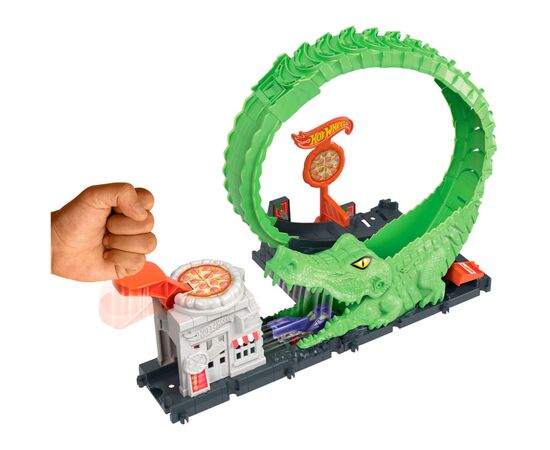 Автотрек Hot Wheels Атака аллигатора (HKX39), изображение 2 Автотрек Hot Wheels Атака аллигатора (HKX39), изображение 2