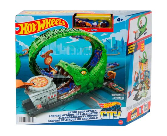 Автотрек Hot Wheels Атака аллигатора (HKX39), изображение 3 Автотрек Hot Wheels Атака аллигатора (HKX39), изображение 3