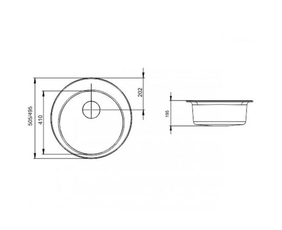 Мойка кухонная Interline RONDO old white, изображение 2 Мойка кухонная Interline RONDO old white, изображение 2