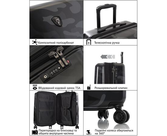 Чемодан Heys Black Camo L (13119-3045-30), изображение 6