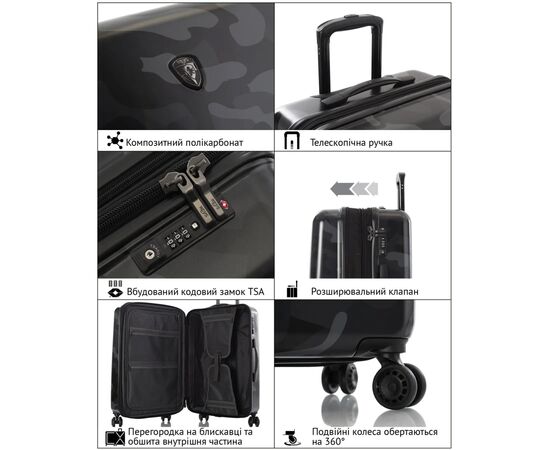 Чемодан Heys Black Camo S (13119-3045-21), изображение 10