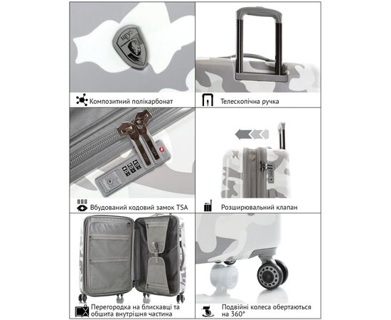 Чемодан Heys White Camo L (13126-3045-30), изображение 5