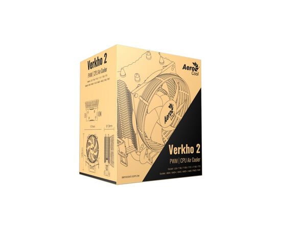 Кулер для процессора AeroCool Verkho 2 (ACTC-NA20210.01), изображение 7 Кулер для процессора AeroCool Verkho 2 (ACTC-NA20210.01), изображение 7