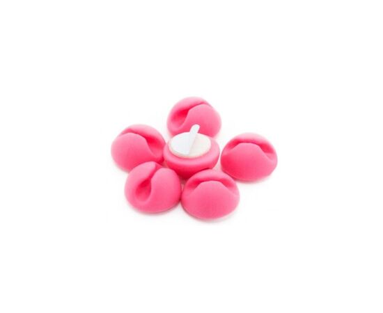 Тримач для кабелю Extradigital CC-908 Cable Clips mini, Pink (KBC1697), зображення 2 Тримач для кабелю Extradigital CC-908 Cable Clips mini, Pink (KBC1697), зображення 2