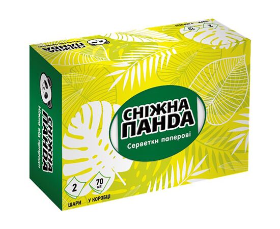 Салфетки косметические Сніжна Панда 2 слоя 70 шт. (4820183971203)
