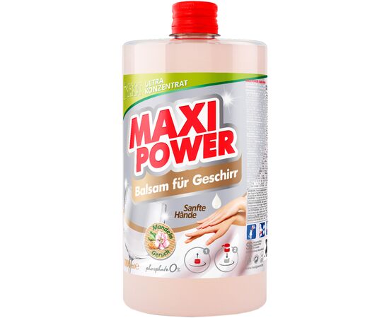 Засіб для ручного миття посуду Maxi Power Мигдаль запаска 1000 мл (4823098412151)