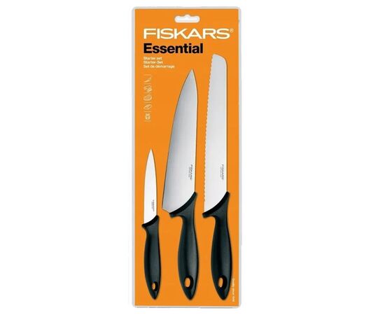 Набор ножей Fiskars Essential Starter 3шт (1023784), изображение 3 Набор ножей Fiskars Essential Starter 3шт (1023784), изображение 3