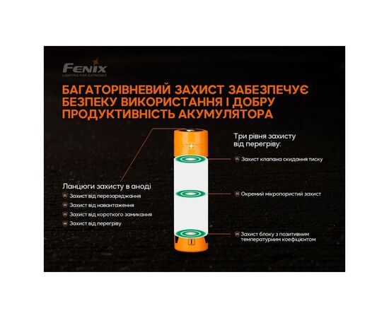 Аккумулятор Fenix 21700 V2.0 (ARB-L21-5000V20), изображение 6 Аккумулятор Fenix 21700 V2.0 (ARB-L21-5000V20), изображение 6
