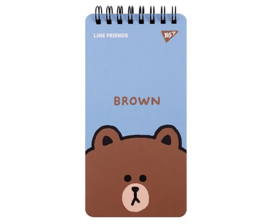Блокнот Yes Line Friends Brown 80 х 160 60 аркушів (151763)
