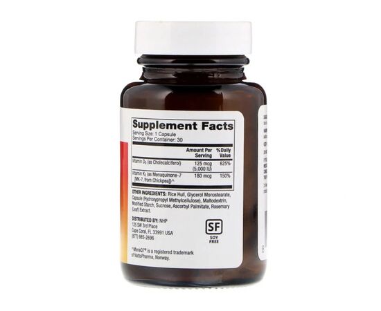 Вітамін Dr. Mercola Вітаміни D3 і K2, Vitamins D3 & K2, 30 капсул (MCL-01691), зображення 2 Вітамін Dr. Mercola Вітаміни D3 і K2, Vitamins D3 & K2, 30 капсул (MCL-01691), зображення 2