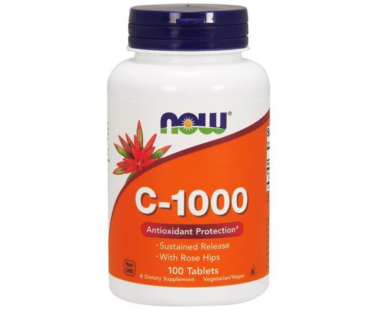 Витамин Now Foods Витамин C-1000, Vitamin C-1000, 100 Капсул (NOW-00690)