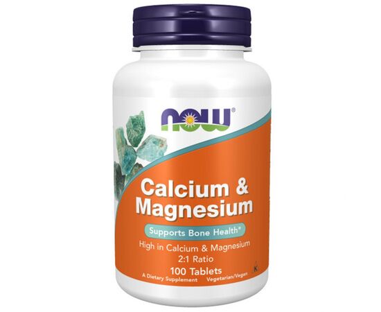 Мінерали Now Foods Кальцій і Магній, Calcium & Magnesium 2: 1 Ratio, 100 таблет (NF1270)