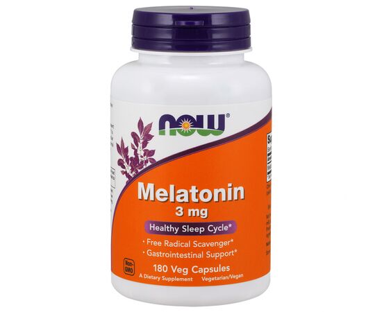 Амінокислота Now Foods Мелатонін 3 мг, 180 гелевих капсул (NOW-03257)