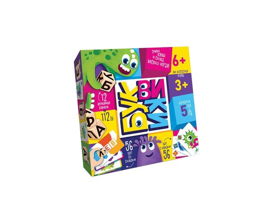 Настільна гра Danko Toys Буквики, російська (G-BU-01)