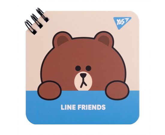 Блокнот Yes Line Friends Brown 110 х 110 80 аркушів (151749)