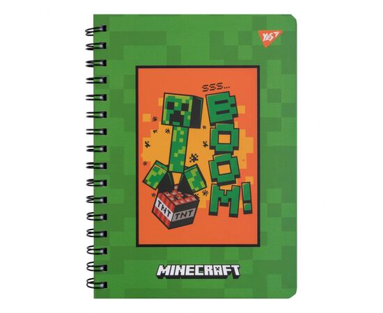 Блокнот Yes Minecraft А5 80 аркушів подвійна спіраль з резинкою Лінія (151772)