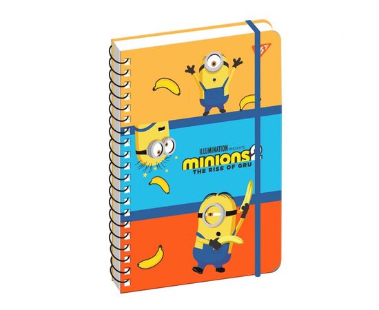 Блокнот Yes Minions А5 80 аркушів подвійна спіраль з резинкою Лінія (151773)