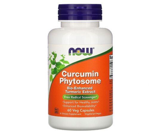 Трави Now Foods Фітосоми куркумина, Curcumin Phytosome, 60 рослинних капсул (NOW-04642)