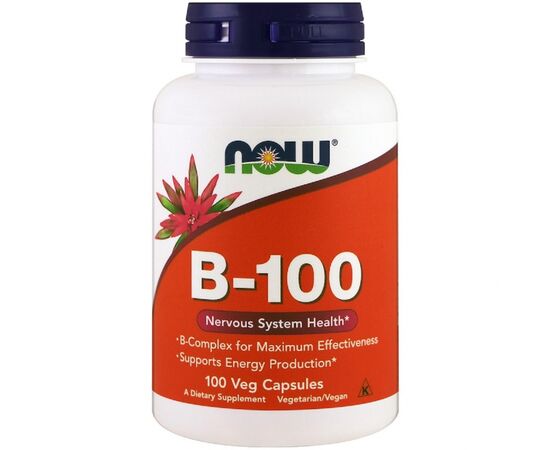 Вітамін Now Foods Комплекс B-100, 100 Вегетаріанських капсул. (NOW-00436)