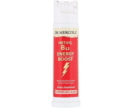 Витамин Dr. Mercola Витамин B12, вкус ежевики, Methyl Vitamin B12 Energy Booster (MCL-01044)