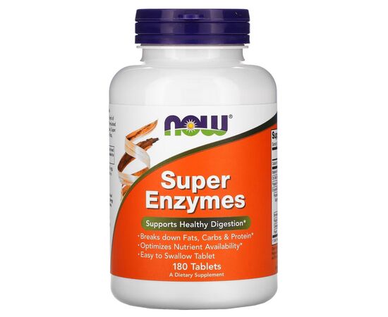 Пробиотики Now Foods Супер Энзимы, Super Enzymes, 180 таблеток (NOW-02962)