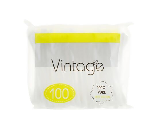 Ватні палички Vintage в поліетиленовій упаковці 100 шт. (4820164151594)