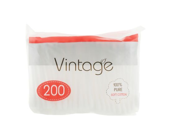 Ватные палочки Vintage в полиэтиленовой упаковке 200 шт. (4820164151587)