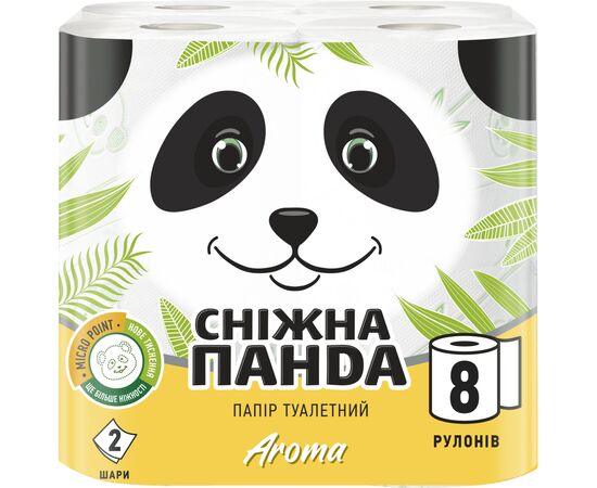 Туалетний папір Сніжна Панда Aroma 2 шари 8 рулонів (4823019008333)