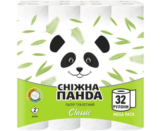 Туалетний папір Сніжна Панда Classic 2 шари 32 рулони (4820183971593)