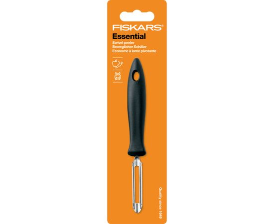 Овощечистка Fiskars Essential Flex 6 см (1023787), изображение 2 Овощечистка Fiskars Essential Flex 6 см (1023787), изображение 2