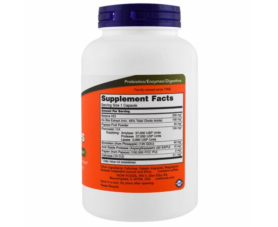 Вітамін Now Foods Супер Ензими, 180 капсул (NOW-02964), зображення 2 Вітамін Now Foods Супер Ензими, 180 капсул (NOW-02964), зображення 2