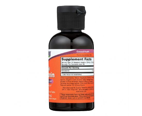 Аминокислота Now Foods Мелатонин жидкий, Liquid Melatonin, 2 жидких унции (59 мл) (NOW-03261), изображение 2 Аминокислота Now Foods Мелатонин жидкий, Liquid Melatonin, 2 жидких унции (59 мл) (NOW-03261), изображение 2