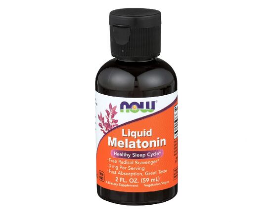Аминокислота Now Foods Мелатонин жидкий, Liquid Melatonin, 2 жидких унции (59 мл) (NOW-03261)