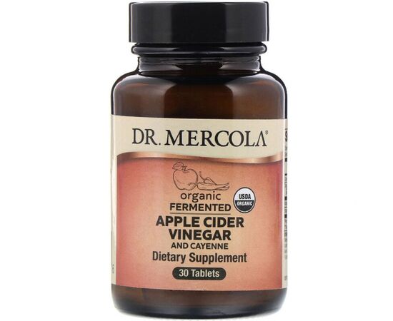 Травы Dr. Mercola Органический ферментированный Яблочный уксус и Кайен (MCL-03234)