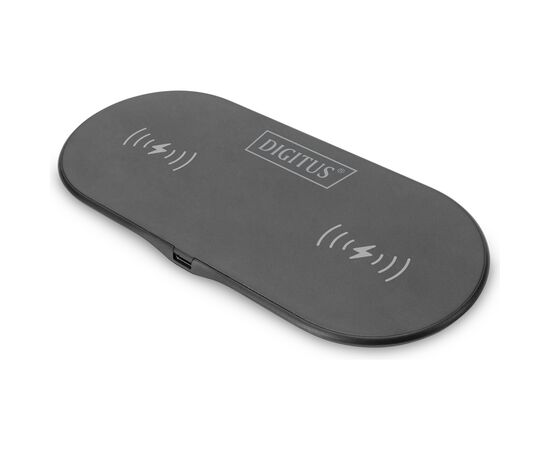 Зарядний пристрій Digitus Wireless Charging, Pad, Duo, 15W (DA-10082)