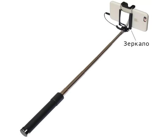 Монопод для селфи Grand-X Mirror 360 + зеркало U-крепление Black (MI3UBK), изображение 6 Монопод для селфи Grand-X Mirror 360 + зеркало U-крепление Black (MI3UBK), изображение 6