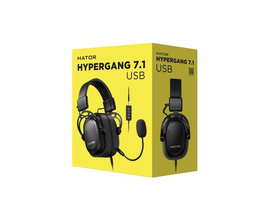 Наушники Hator Hypergang 7.1 USB Black (HTA-840), изображение 8 Наушники Hator Hypergang 7.1 USB Black (HTA-840), изображение 8