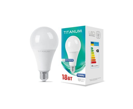 Лампочка TITANUM LED A80 18W E27 4100K (TLA8018274)