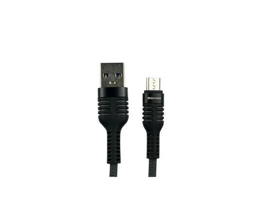 Дата кабель USB 2.0 AM to Micro 5P 1.0m MI-13 2A Black-Gray Mibrand (MIDC/13MBG)