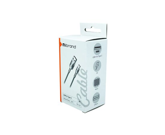 Дата кабель USB 2.0 AM to Type-C 1.0m MI-13 2A Black-Gray Mibrand (MIDC/13TBG), изображение 3 Дата кабель USB 2.0 AM to Type-C 1.0m MI-13 2A Black-Gray Mibrand (MIDC/13TBG), изображение 3