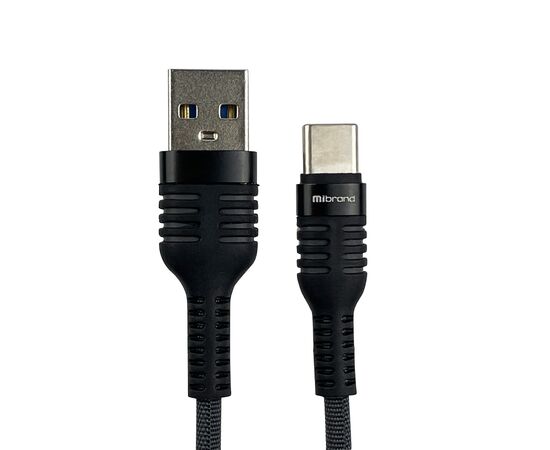 Дата кабель USB 2.0 AM to Type-C 1.0m MI-13 2A Black-Gray Mibrand (MIDC/13TBG)
