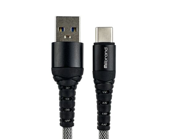 Дата кабель USB 2.0 AM to Type-C 1.0m MI-14 2A Black-Gray Mibrand (MIDC/14TBG)