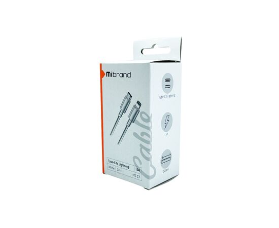 Дата кабель USB-C to Lightning 1.0m MI-17 5A Lightning White Mibrand (MIDC/17TLW), изображение 3 Дата кабель USB-C to Lightning 1.0m MI-17 5A Lightning White Mibrand (MIDC/17TLW), изображение 3