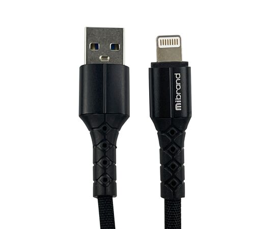 Дата кабель USB 2.0 AM to Lightning 1.0m MI-32 2A Black Mibrand (MIDC/321LB)