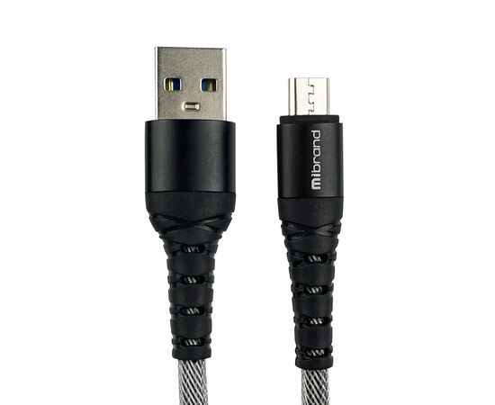 Дата кабель USB 2.0 AM to Micro 5P 1.0m MI-32 2A Black Mibrand (MIDC/321MB)