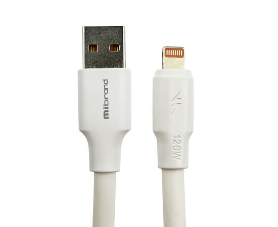 Дата кабель USB 2.0 AM to Lightning 1.0m MI-98 120W White Mibrand (MIDC/98LW)
