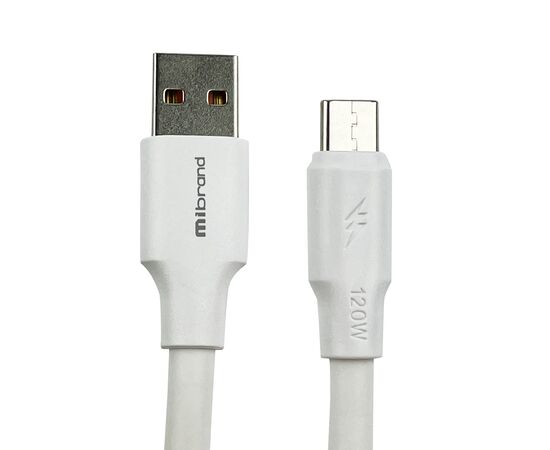Дата кабель USB 2.0 AM to Type-C 1.0m MI-98 120W White Mibrand (MIDC/98TW)