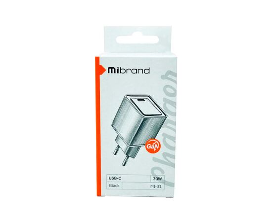 Зарядное устройство Mibrand MI-31 GaN Black (MIWC/31CB), изображение 2 Зарядное устройство Mibrand MI-31 GaN Black (MIWC/31CB), изображение 2